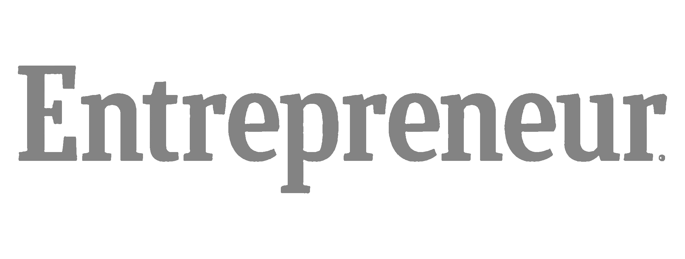 The image displays the word Entrepreneur in bold, gray, serif font on a white background.